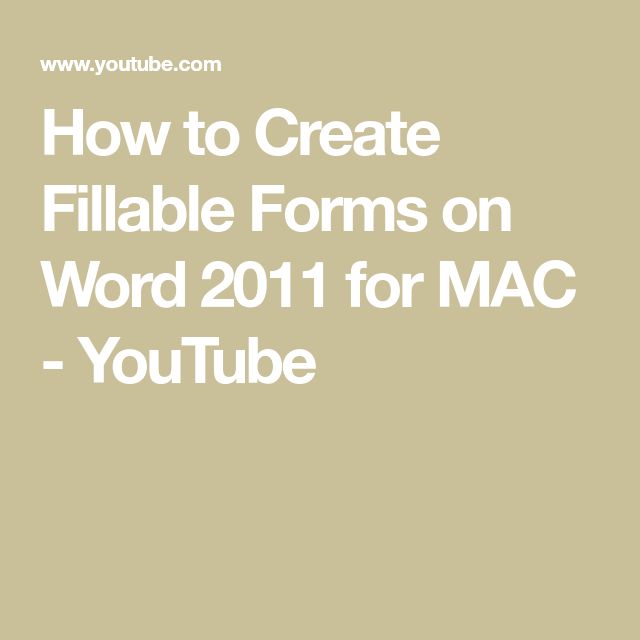 create form in word for mac